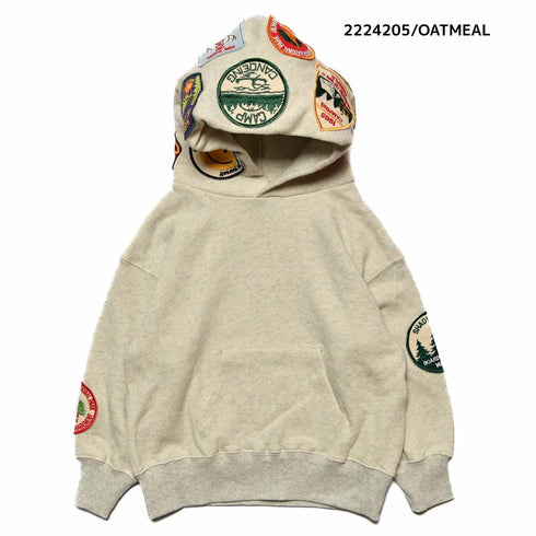 【130~150】★NEEDLEWORKS★柔らか裏毛ワッペンパーカー(2224205j)